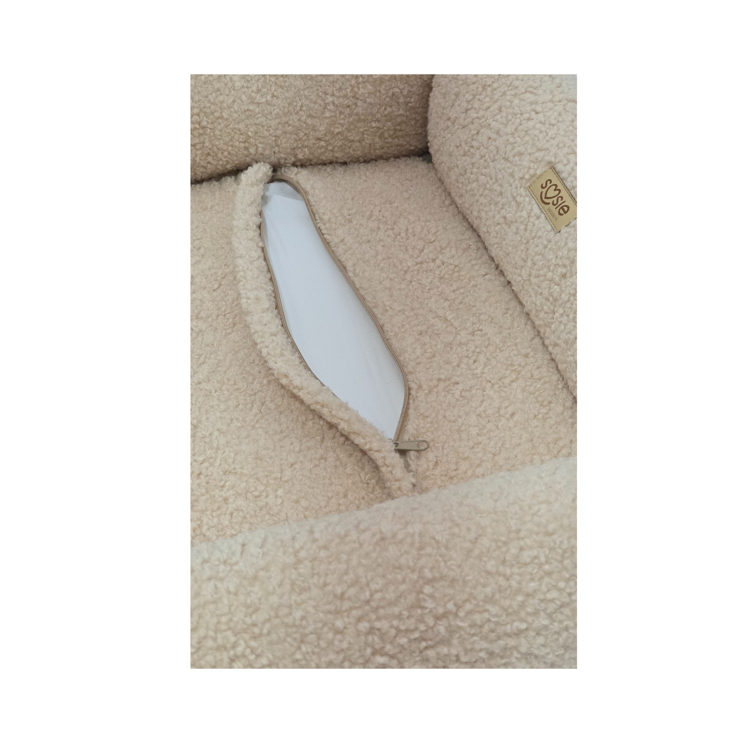 Soosie - Babynestje – Teddy Bounce + Beige Katoen - Speelmat