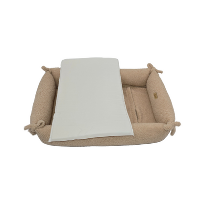 Soosie - Babynestje – Teddy Bounce + Beige Katoen - Speelmat