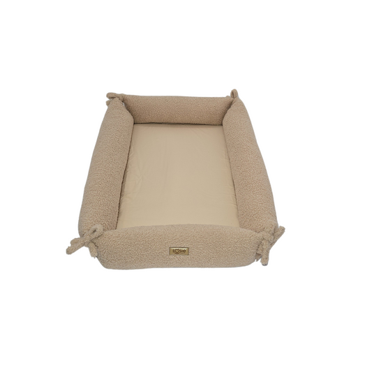 Soosie - Babynestje – Teddy Bounce + Beige Katoen - Speelmat