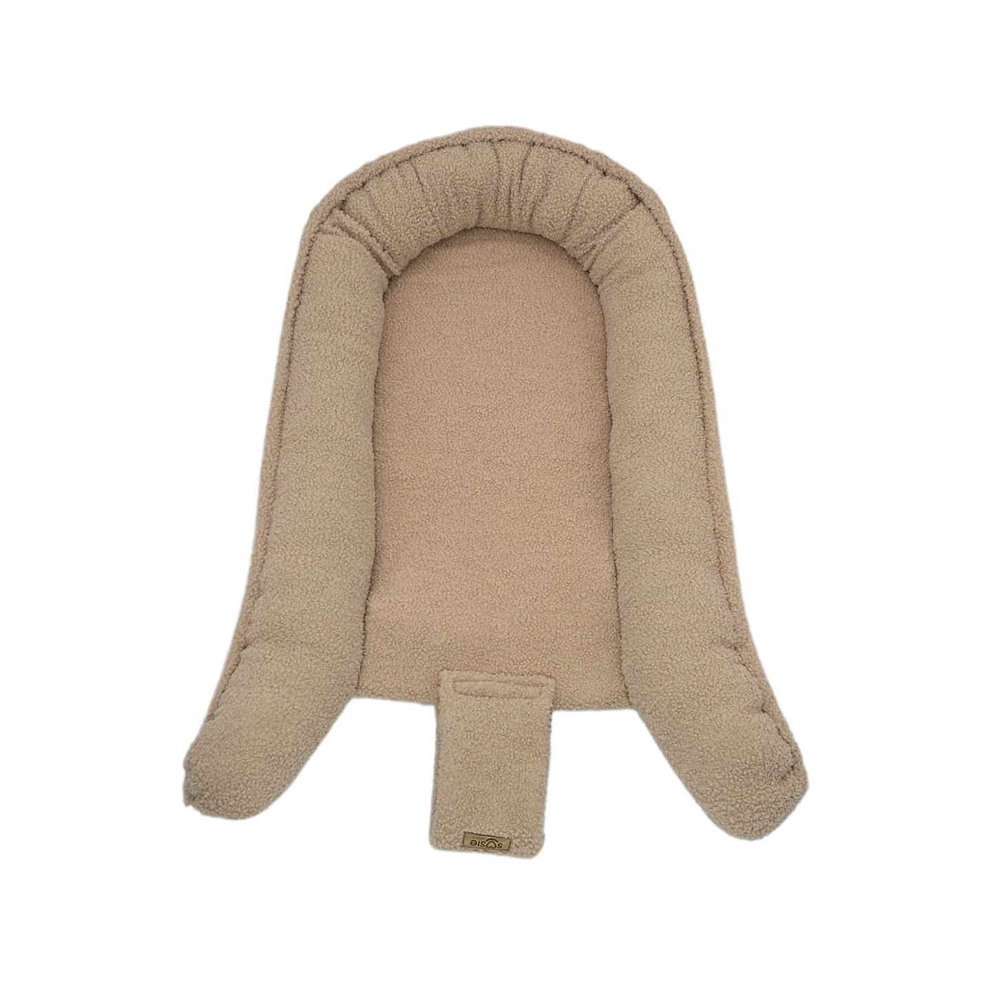 Soosie - Babynestje - Teddy Bounce Beige + Katoen - 80×46 cm - OEKO-Tex - Uitneembaar matrasje
