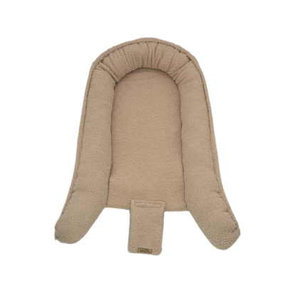 Soosie - Babynestje - Teddy Bounce Beige + Katoen - 80×46 cm - OEKO-Tex - Uitneembaar matrasje