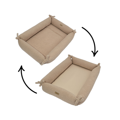 Soosie - Babynestje – Teddy Bounce + Beige Katoen - Speelmat
