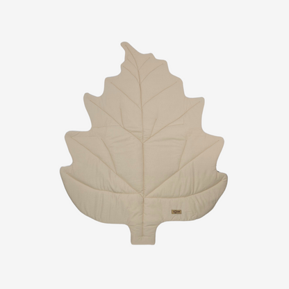 Soosie Speelmat voor Baby's in Bladvorm – Katoenen Activiteitenmat 87x117 cm – Zandkleurig – Zachte Babymat voor Buiklig en Spel