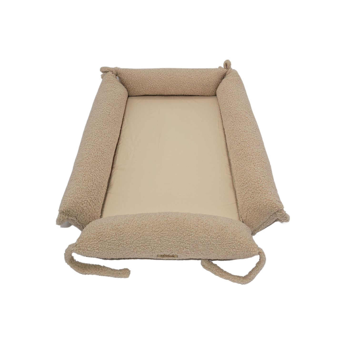 Soosie - Babynestje – Teddy Bounce + Beige Katoen - Speelmat