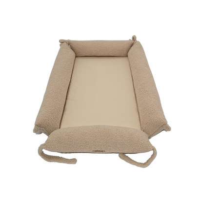 Soosie - Babynestje – Teddy Bounce + Beige Katoen - Speelmat
