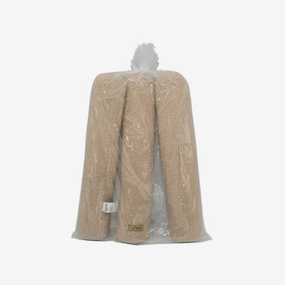 Soosie - 3 delige Bedbumper - Bedomrander - Ø 9×50 cm – Teddy Bounce Beige/Bruin - OEKO-TEX - Bescherming Ledikant Baby