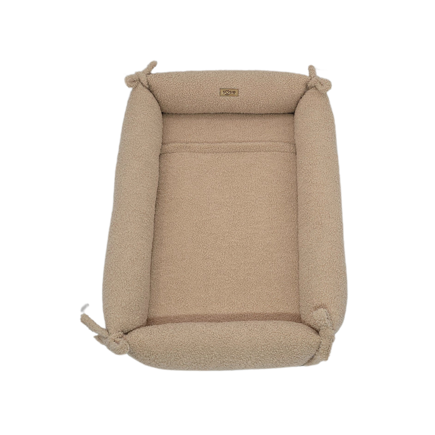 Soosie - Babynestje – Teddy Bounce + Beige Katoen - Speelmat