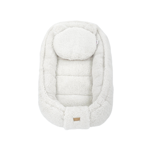 Soosie - Baby Nestje - Babynestje - Zacht en Veilig - Dubbelzijdig Teddy Katoen