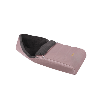 SOOSIE Winter Kinderwagen Voetenzak + Handmof – Roze Melange & Grijs Teddy – Universeel – Waterproof – 110 cm