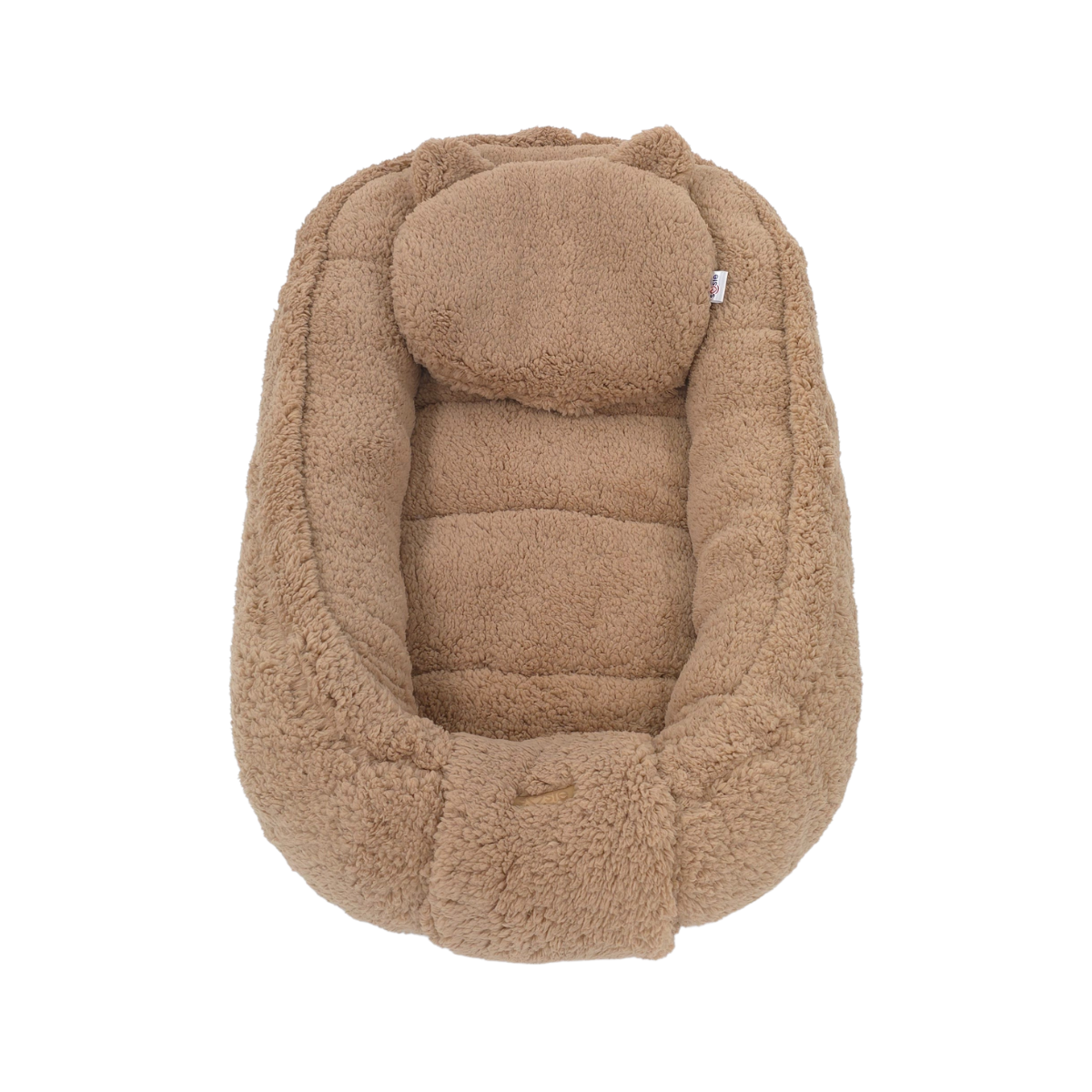 Soosie - Baby Nestje - Babynestje - Zacht en Veilig - Bruin Teddy Katoen