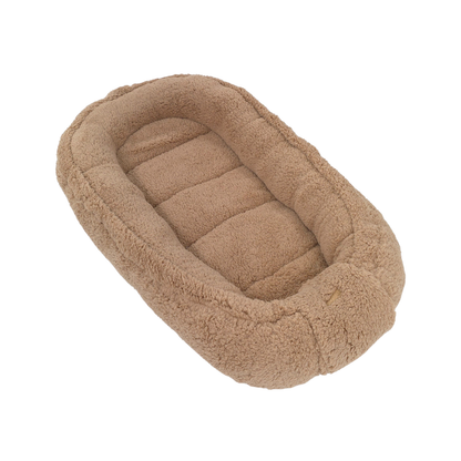 Soosie - Baby Nestje - Babynestje - Zacht en Veilig - Bruin Teddy Katoen