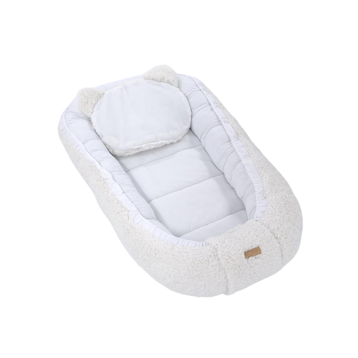 Soosie - Baby Nestje - Babynestje - Zacht en Veilig - Teddy Katoen en Witte Katoen