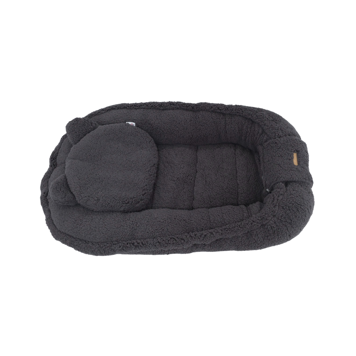 Soosie - Babynestje Teddy- Veilig en Comfortabel - Grijs Teddy Katoen - Knusse Slaapplek voor je Baby