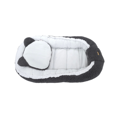 Soosie - Babynestje - Dubbelzijdig - Teddy Grijs met Witte Katoen - Comfortabel en Veilig