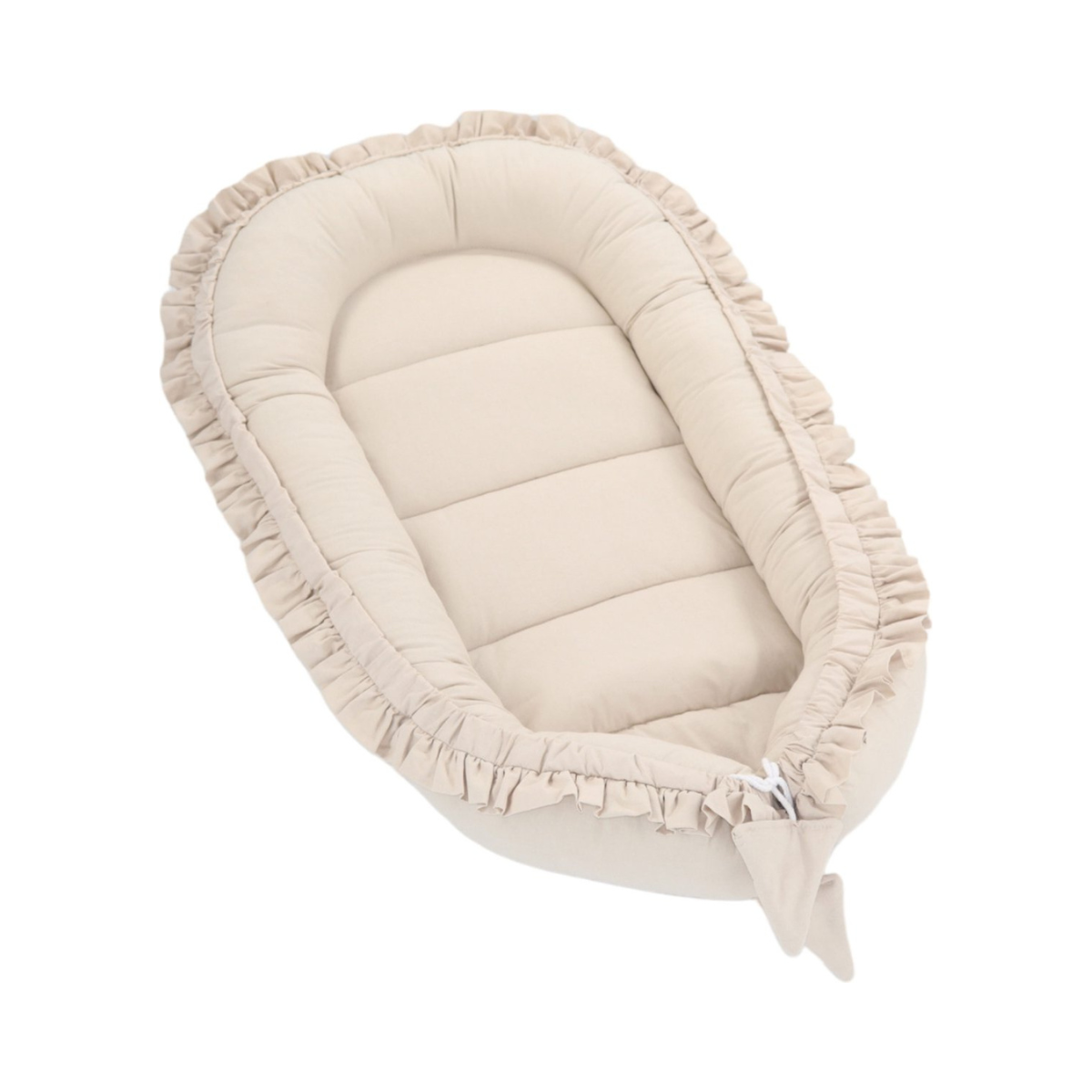 Babynestje - FRILL - Babynest SET met kussen - Beige