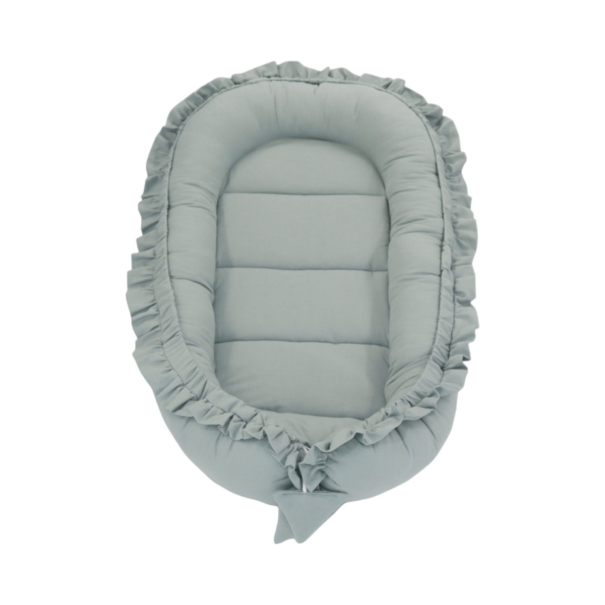 Babynestje - FRILL - Babynest SET met kussen - Groen