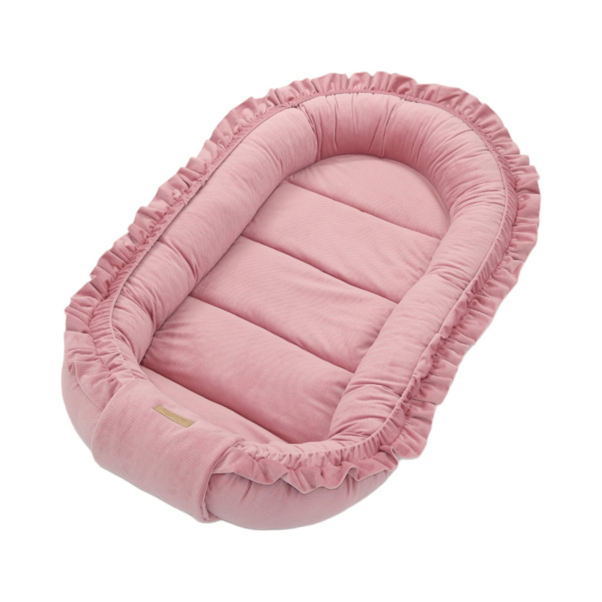 Babynestje - GLAMOUR - Babynest SET met kussen - VELVET - Roze