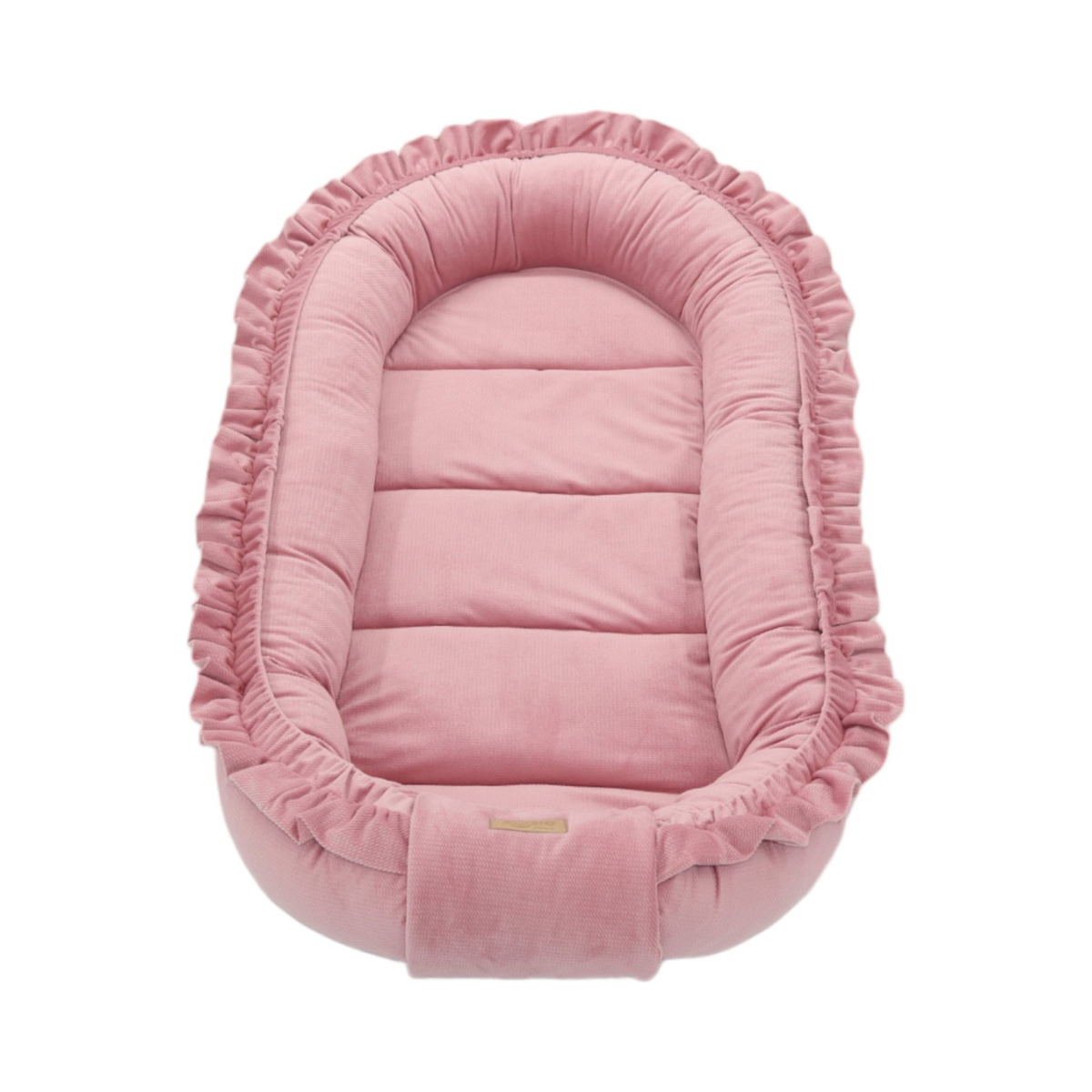 Babynestje - GLAMOUR - Babynest SET met kussen - VELVET - Roze