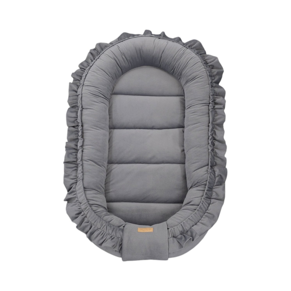 Babynestje - GLAMOUR - Babynest SET met kussen - VELVET - Grijs