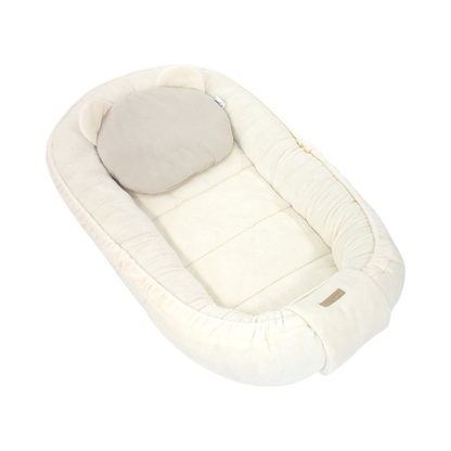 Babynestje - Babynest - Veilig en Comfortabel - Minky Pluche - Cream/Beige