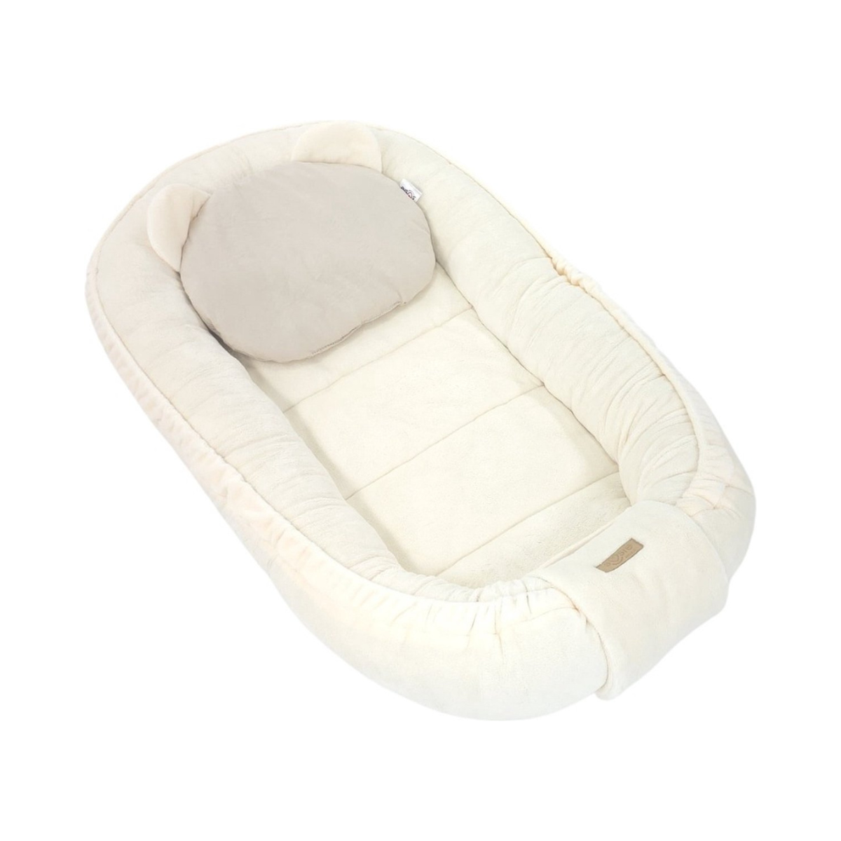 Soosie Minky pluche babynestje, cream beige