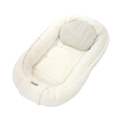 Babynestje - Babynest - Veilig en Comfortabel - Minky Pluche - Cream/Beige