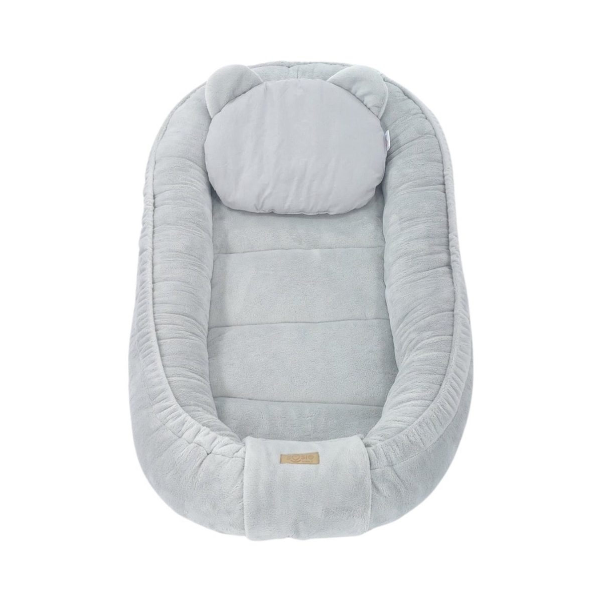 Babynestje - Babynest - Veilig en Comfortabel - Minky Pluche - Grijs