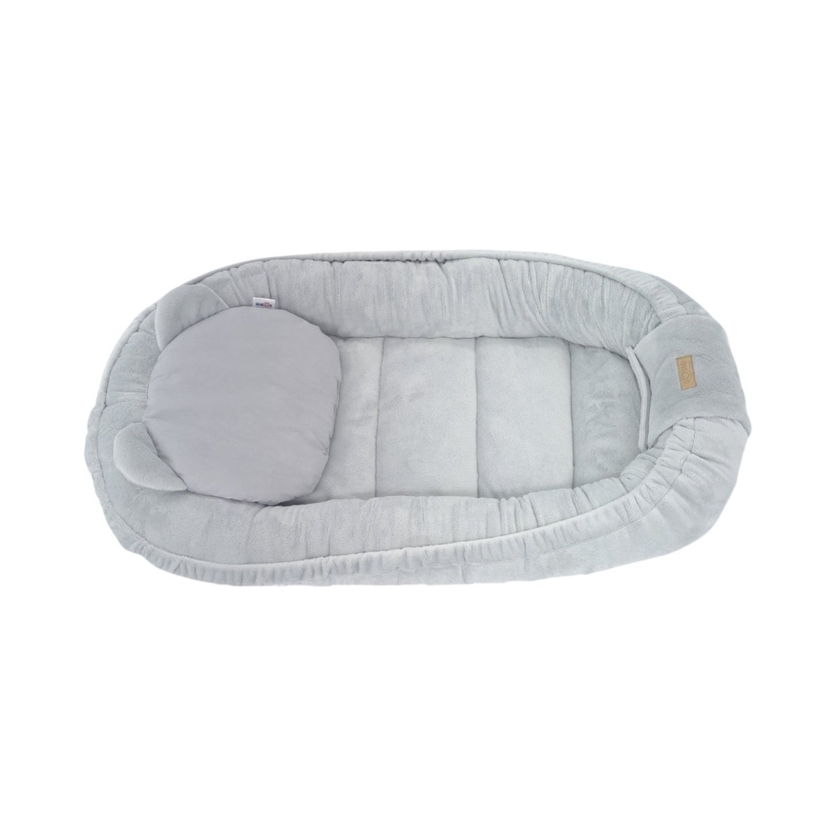 Babynestje - Babynest - Veilig en Comfortabel - Minky Pluche - Grijs