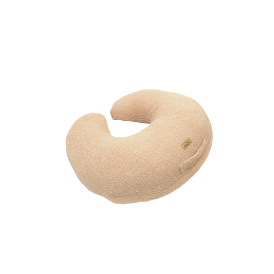 Soosie TEDDY voedingskussen van teddy bouclé, 65x55 cm, beige, met afneembare hoes