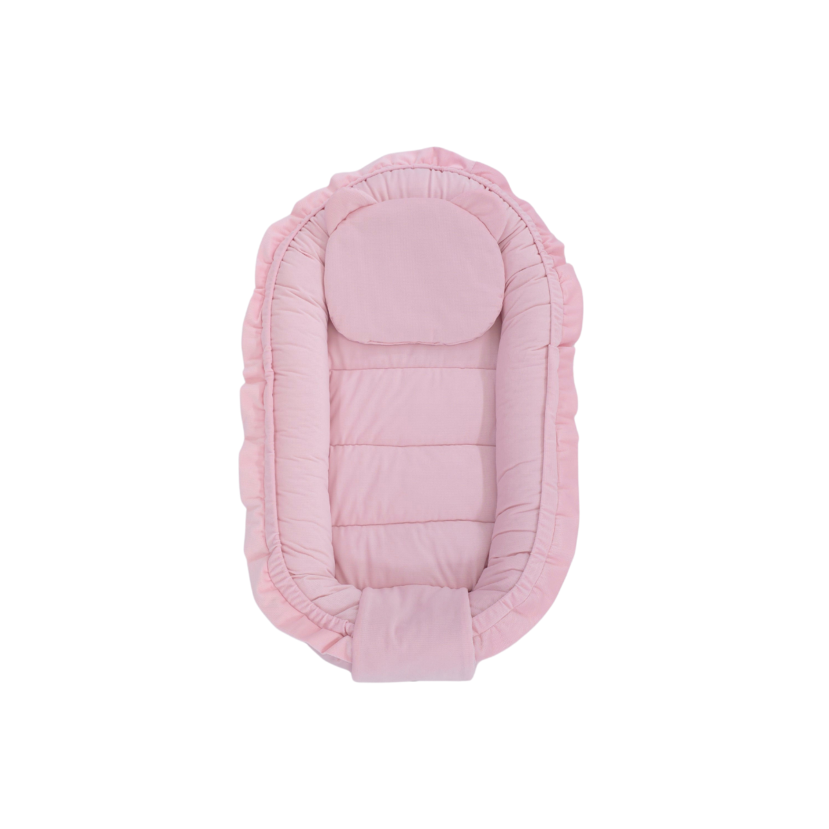 Soosie GLAMOUR babynestje velvet zachte roze, detail