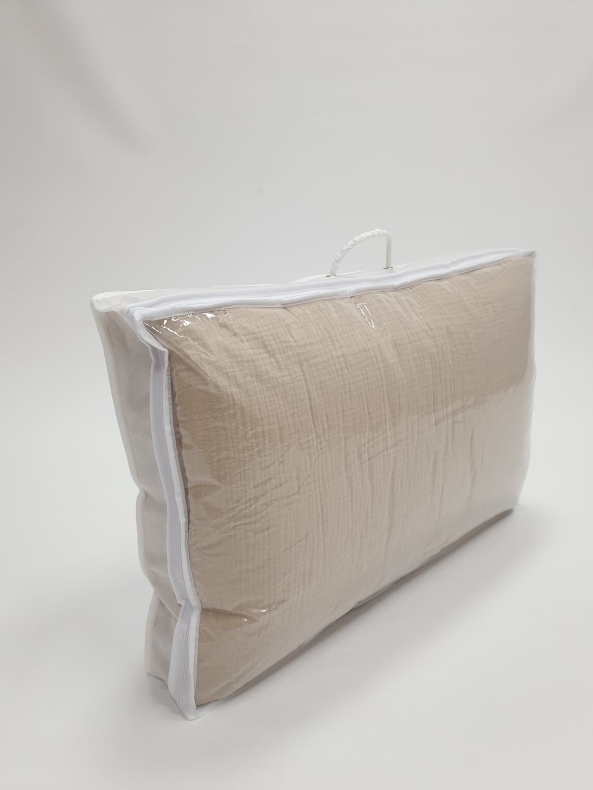 Soosie - Baby Dekbed met kussen - Beddenset - 100x135 + 40x60 –Katoen Mousseline – Met Vulling – Klaar Voor Gebruikt - Kant-en-klaar - Beige