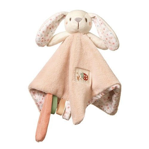 Knuffeldoekje Baby Bunny met lange oortjes en knoopjes