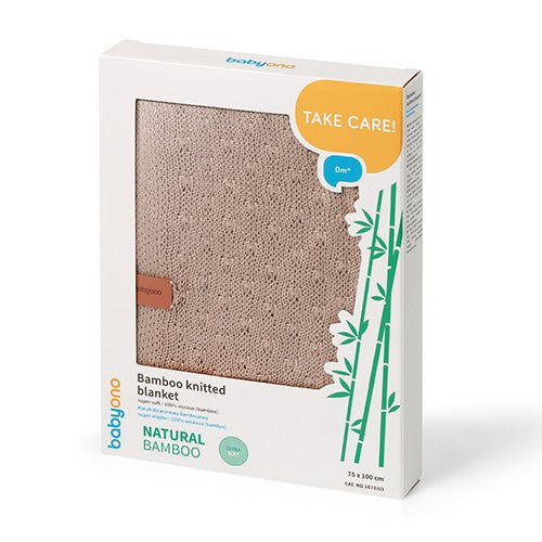 Bamboe babydeken Beige in cadeaudoos met venster