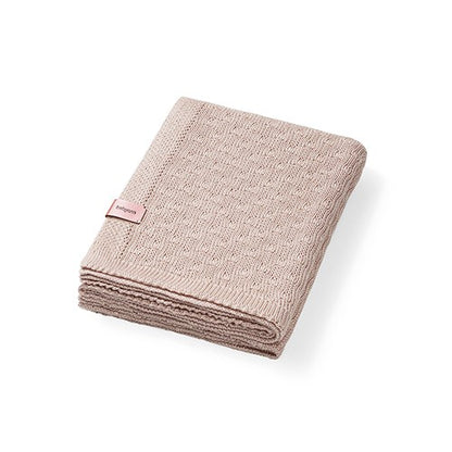 Bamboe gebreide babydeken Beige