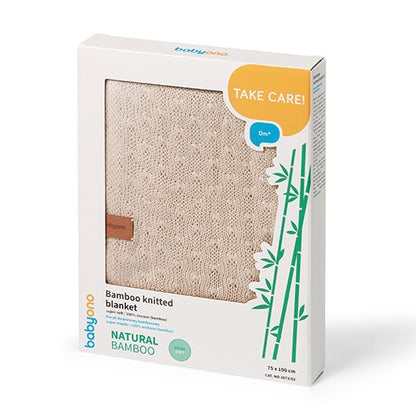 Bamboe babydeken Crème in cadeaudoos met venster