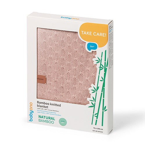 Bamboe babydeken Roze in cadeaudoos met venster