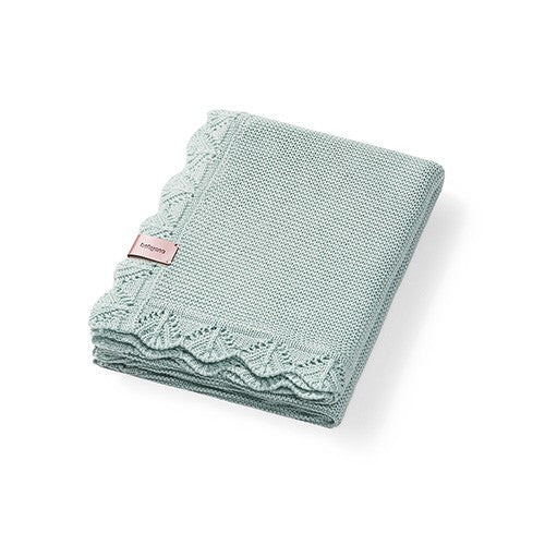 Bamboe babydeken met kantrand Mint