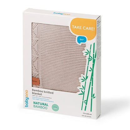 Bamboe babydeken met kantrand Oudroze in cadeaudoos