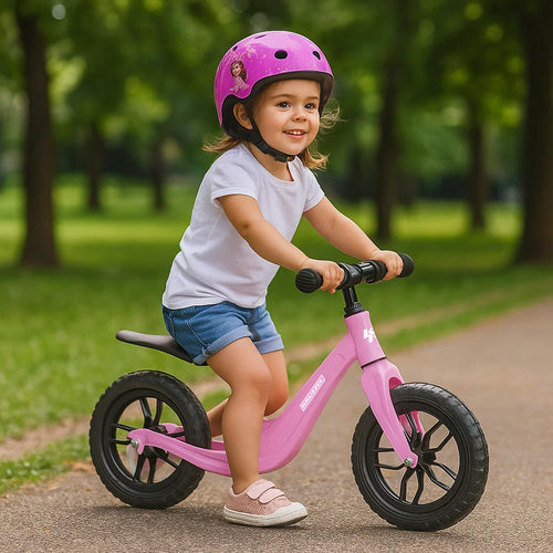 Kruzzel Loopfiets 12 inch – Kinder Balance Bike – Magnesium Frame – EVA Wielen – Verstelbaar Zadel – Lichtgewicht 2,6 kg – Roze – 2+ jaar