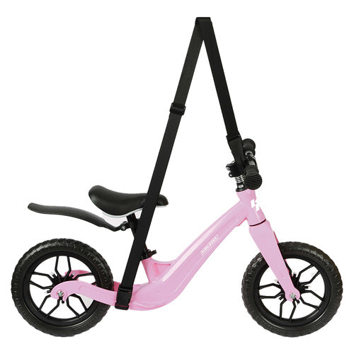 Kruzzel loopfiets 12 inch met magnesium frame, roze, vanaf 2 jaar