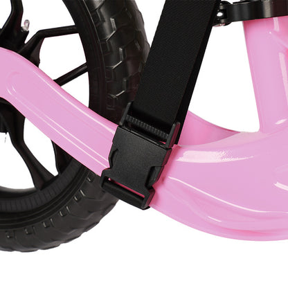 Kruzzel Loopfiets 12 inch – Kinder Balance Bike – Magnesium Frame – EVA Wielen – Verstelbaar Zadel – Lichtgewicht 2,6 kg – Roze – 2+ jaar