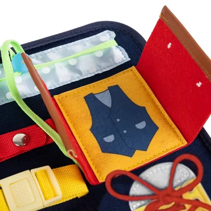 Manipulatiebord voor kinderen – opvouwbaar in tasje – 14 elementen