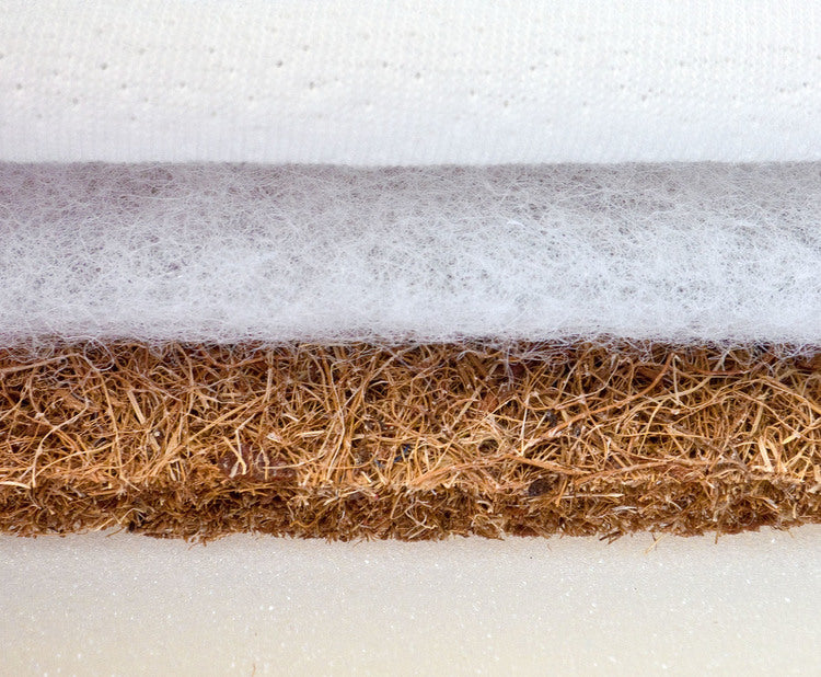Sensillo kokos-schuim matras 120 x 60 cm, 9 cm dik, afneembare hoes