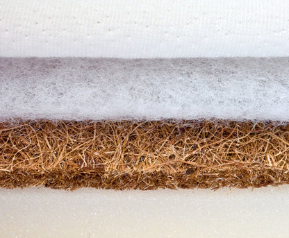 Sensillo kokos-schuim matras 120 x 60 cm, 9 cm dik, afneembare hoes