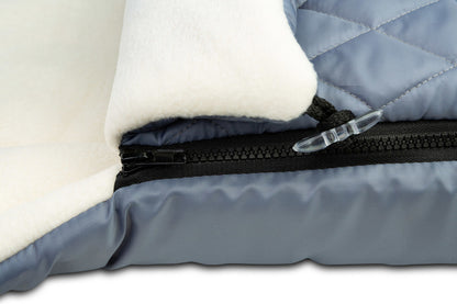 Sensillo gewatteerde voetenzak 95 x 40 cm, waterafstotend met fleece voering Grafiet