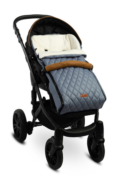 Sensillo gewatteerde voetenzak 95 x 40 cm, waterafstotend met fleece voering Grafiet