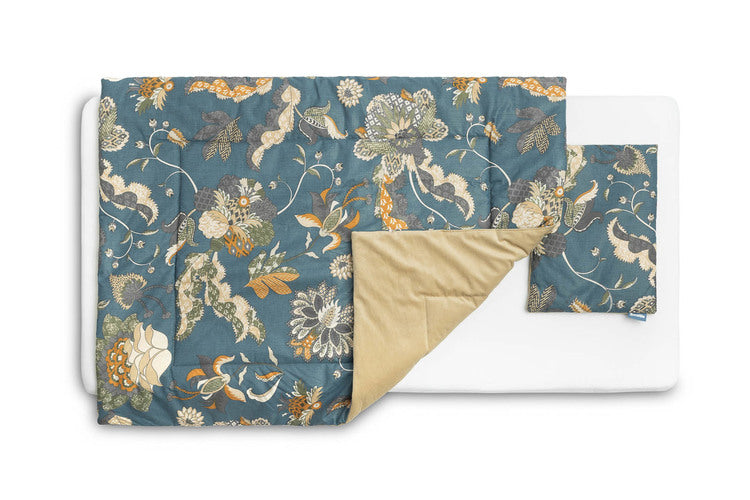 Sensillo velvet beddengoedset ledikant Marokko beige: dekbed 95x75 cm en kussen 35x25 cm