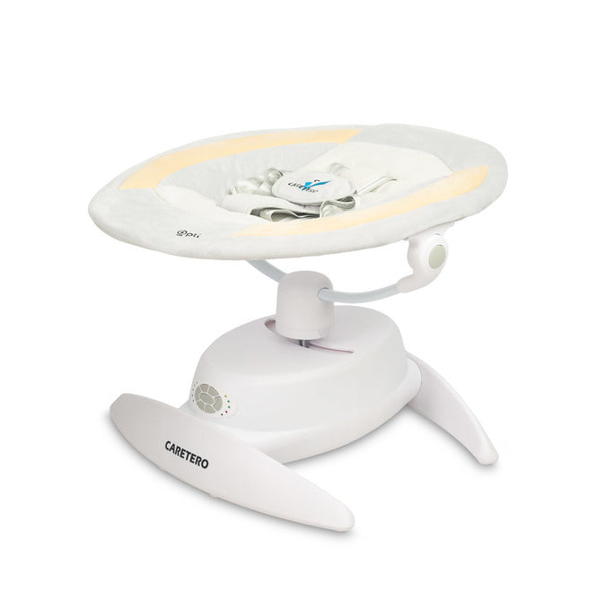 Caretero Opti elektrische babyschommel 360° met muskietennet, 0-12 maanden Beige
