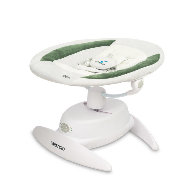 Caretero Opti elektrische babyschommel 360° met muskietennet, 0-12 maanden Groen
