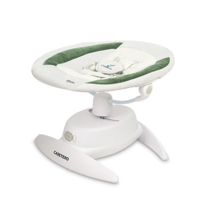 Caretero Opti elektrische babyschommel 360° met muskietennet, 0-12 maanden Groen
